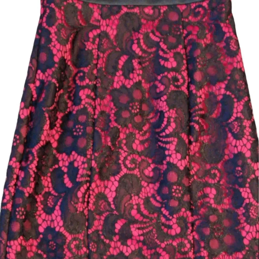 XOXO Red Black Lace Beaded Dress